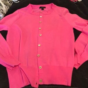 Bubblegum pink cardigan sweater